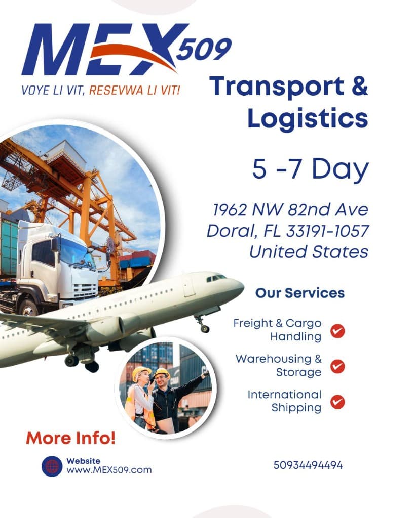 MEX509 transport and logistics — Doral FL and international freight